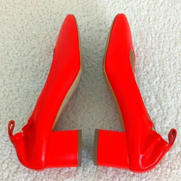 Everlane The Italian Leather Day Heel Red sz 6 - Picture 5 of 11
